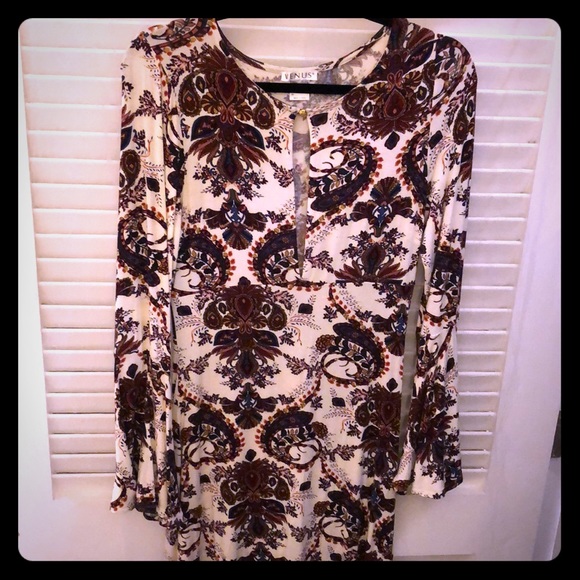 venus paisley boho dress
